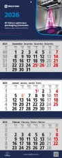 VORBESTELLUNG: 3 Monatskalender 2026 in Englisch, Wire-O-Bi, weiß, MULTIVAC